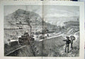 Old Antique Print 1888 Panama Ship Canal Railway Lesseps Culebra Mountain 19th