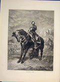 Original Old Antique Print Portrait Marshall Prim Regnault Fine Art 1871 19th