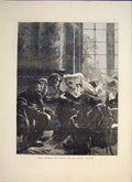 Original Old Antique Print Piety Prudence Charity Modern Christian Religion 1871
