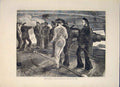 Original Old Antique Print Breech Loader Muzzle Gun Drill Navy Ship Ships 1871