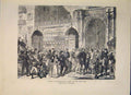 Original Old Antique Print Capitulation Boulevards Paris France 1871 Victorian