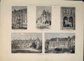 Original Old Antique Print Provincial France Chateau Blois Le Mans 1871 19th