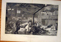 Old Antique Print Theatre War Epilogue Beaugency Sydney Hall Sketch 1871 19th
