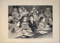 Original Old Antique Print Children'S Pantomime Party Covent Garden London 1871