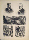 Old Antique Print Portrait Robertson Melville Paris France Sketches 1871 19th