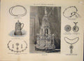 Original Old Antique Print Jewellery Royal Wedding Presents Bible Casket 1871