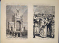 Original Old Antique Print Arch Frankfort Emperor Landwehr Guard Berlin 1871