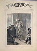 Original Old Antique Print Chamber Practice Gow Sword Fine Art 1871 Victorian