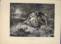 Original Old Antique Print Spring Heilbuth Forest Glade Fine Art 1871 Victorian