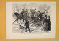 Original Old Antique Print Staff Officers Paris Commune France 1871 Victorian