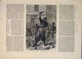 Original Old Antique Print Street Paris France Open Shutters 1871 19th