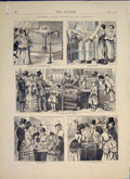 Old Antique Print Sketches International Exhibition Horticultural Gardens