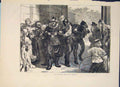 Original Old Antique Print Victors Off Duty Berlin Germany 1871 19th