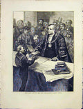 Original Old Antique Print Mayor Reclaimed Street Arabs 1872 19th