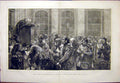 Original Old Antique Print Shepherds Herdsmen Berners Hall Islington 1872 19th