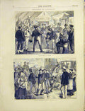 Original Old Antique Print Balmoral Store Great Bourke Street London 1872 19th