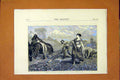Original Old Antique Print Country Notes Harrowing Potato Crop Farm Field 1872