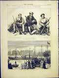 Original Old Antique Print Steamship Abydos London Docks Livingstone Expedition