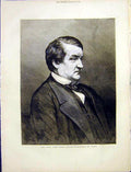 Original Old Antique Print Portrait Lord Mayo General India 1872 19th