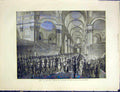 Original Old Antique Print King George 111 St. Paul Italy Rome 1872