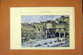 Original Old Antique Print Rome Basilica Guilia Ruins Excavations 1872 Italy