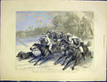 Original Old Antique Print Lord Mayo Hunting Pangsa Bengal Horse 1872 Victorian