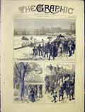 Original Old Antique Print Thames Race Durand River Boats 1872 19th