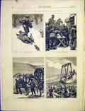 Original Old Antique Print Volunteer Review Brighton Sketches 1872 Victorian