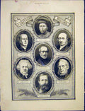 Original Old Antique Print Portrait Dixon Quaker Lonsdale Campbell 1872 19th