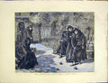 Original Old Antique Print Rome Italy Convent Garden Gesu E Maria Bowls 1872