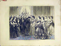 Original Old Antique Print Prussia House Party Lady Gent Ball 1872 Victorian