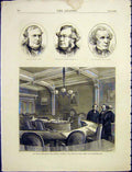 Old Antique Print Portrait Lever Macleod Bennett Geneva Arbitration 1872 19th