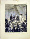 Original Old Antique Print Crowning Rosiere Nanterre Paris France 1872 Victorian