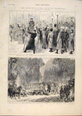 Old Antique Print Marriage Duke Edinburgh Russia Berlin Petersburg 1874 19th