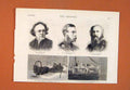 Original Old Antique Print Portrait Binney Huyshe Brooks Bear Hunt Steamer 1874