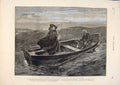 Old Antique Print Ninety Three Hugo Royalist Leader Boatman Gunner 1874 19th