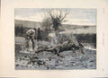 Original Old Antique Print Steeplechase Horse Race Jockey 1874 19th