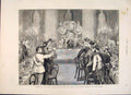 Original Old Antique Print Wolseley Banquet Mayor Mansion House Officers 1874