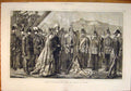 Original Old Antique Print Czar Russia Dover Debarkation 1874 19th