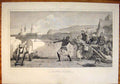 Original Old Antique Print Salute Hodgson War Canon Gun Troops 1874 Victorian
