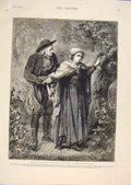 Old Antique Print Ninety Three Tellmarch Dolorosa Lady Hugo Fine Art 1874 19th