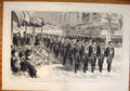 Old Antique Print Review Ashantee Naval Brigade Gosport Blue Jackets 1874 19th