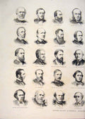Old Antique Print Liberal Members Parliament Portrait Houses London 1874 19th