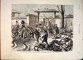 Original Old Antique Print War Plevna Living Dead 1878 19th Century