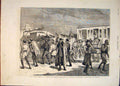 Original Old Antique Print Turks Constantinople Russian Prisoners Elena 1878