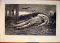 Original Old Antique Print Wounded Hodgson Fine Art 1878 19th Century