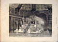 Original Old Antique Print Funeral King Victor Catafaloque Pantheon 1878 19th