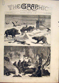 Original Old Antique Print Russians War Ourko Balkans Bivouac Sandwith Mission