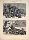 Original Old Antique Print Russian Advance Stamboul Bourgos Gourko Sofia 1878