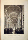 Old Antique Print Public Audience Pius Carcassone Pilgrims Vatican 1878 19th